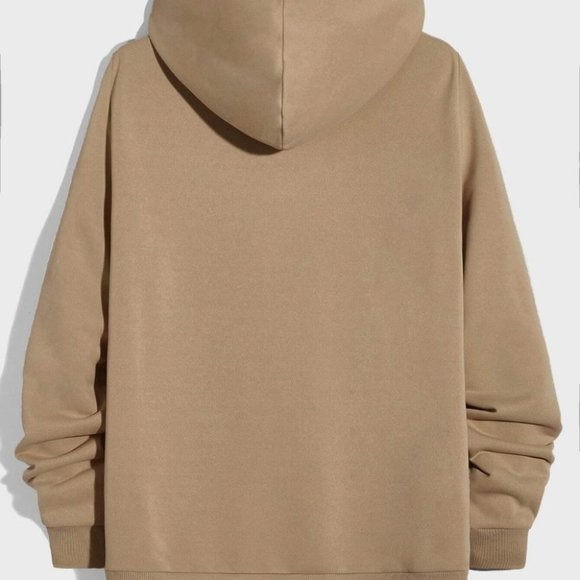 Tan Mens Drawstring Hoodie - Picture 2 of 4